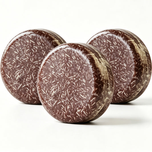 Ginseng Shampoo Bar HW0011, 2.12 oz (60g), Pack of 3, Brown - for Normal Hair, Volume & Strength