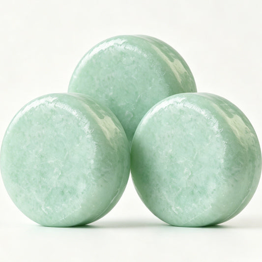 Peppermint Shampoo Bar HW0022, 2.12 oz (60g), Pack of 3, Green - Strengthening, Shine, Scalp Care