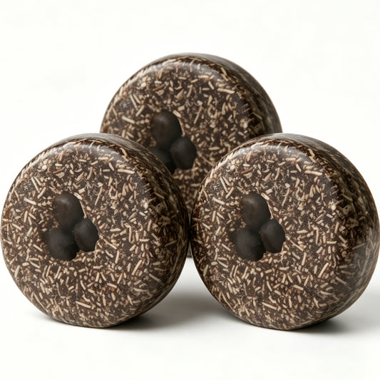 Coffee Shampoo Bar HW0024, 2.12 oz (60g), Pack of 3, Brown - for Hair Growth, Strengthening, Thickening & Volumizing