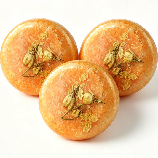 Jasmine Shampoo Bar HW0025, 2.12 oz (60g), Pack of 3, Orange - for Hair Growth, Strengthening Hair & Damage Repair