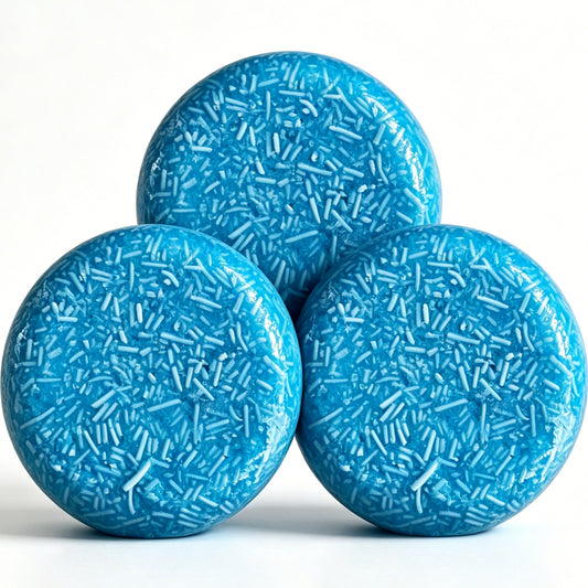 Champú en barra con aroma a colonia HW0027, 60 g (2.12 oz), paquete de 3, azul - para el crecimiento, fortalecimiento, engrosamiento y volumen del cabello