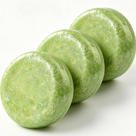 Tea Tree Shampoo Bar HW0036, 2.12 oz (60g), Pack of 3, Green - for Normal Hair, Volume & Strength