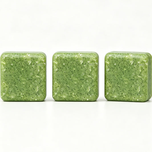 Travel-Size Aloe Vera Shampoo Bar HW0049, 1.06 oz (30g), Pack of 3, Green - for Well-Balanced Hair - Cleansing & Nourishing