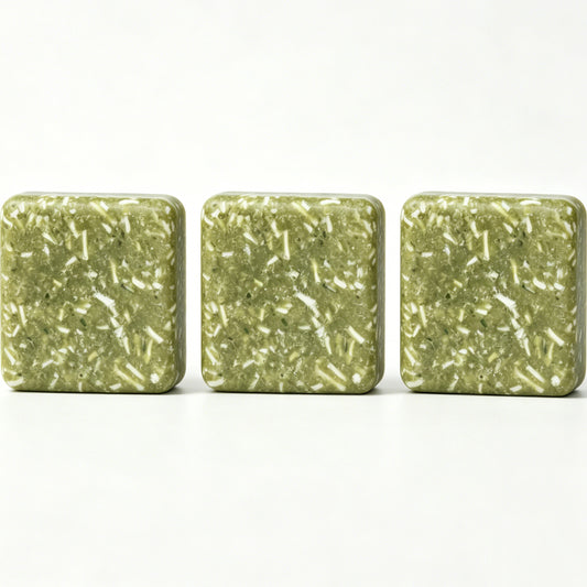Travel-Size Pine Needle Shampoo Bar HW0051, 1.06 oz (30g), Pack of 3, Green - for Well-Balanced Hair - Cleansing & Nourishing