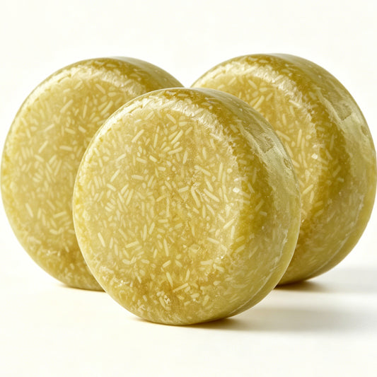 Ginger Shampoo Bar HW0120, 2.12 oz (60g), Pack of 3, Yellow - for Anti-Hair Loss, Regrowth, pH Balanced
