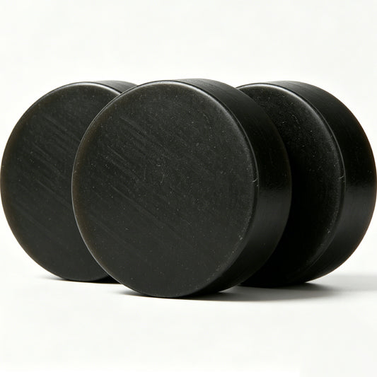 Bamboo Charcoal Shampoo Bar HW0137, 3.53 oz (100g), Pack of 3, Black - for Normal Hair, Volume & Strength