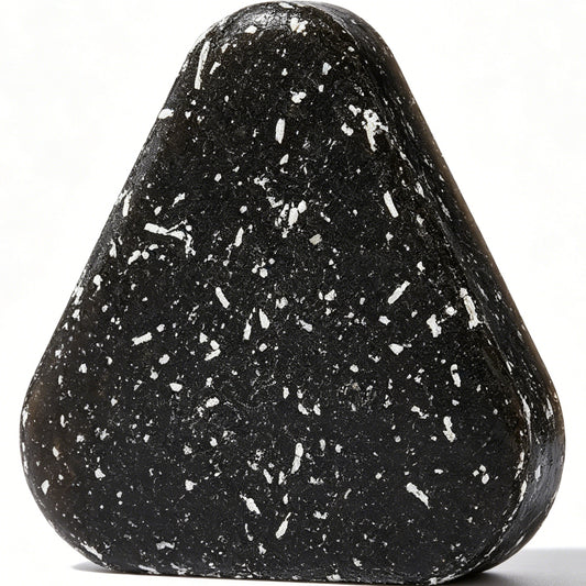 Bamboo Charcoal Shampoo Bar HW0265, 4.23 oz (120g), Pack of 1, Black - for Normal Hair, Volume & Strength